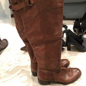 Over the knee genuine leather boots